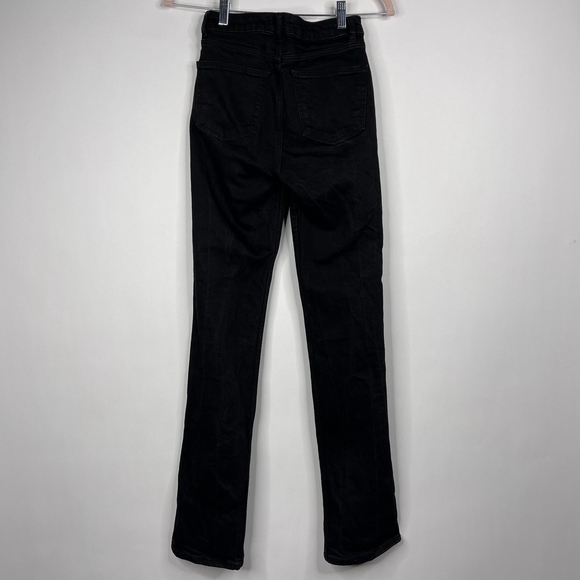 2/$30 ZARA High Rise Split Skinny Jeans 2 Full Length Side Slit Boot Cut #7173 - Picture 11 of 16